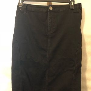 Cj Banks Black Jean Skirt